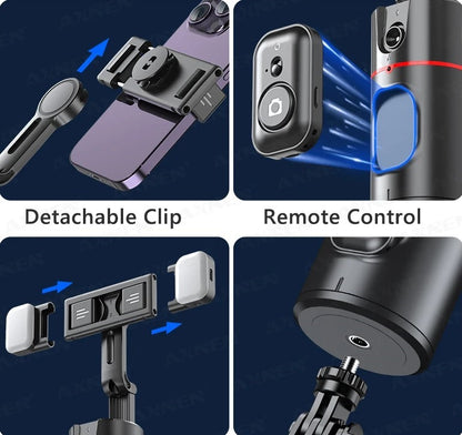 Selfie table stabilizer with facial tracking: create smooth and clear videos and photos