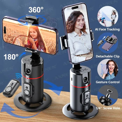 Selfie table stabilizer with facial tracking: create smooth and clear videos and photos