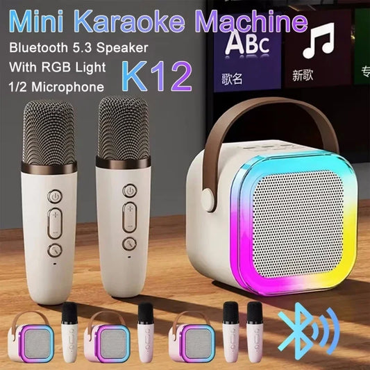 Portable Karaoke Speaker with 2 Microphones